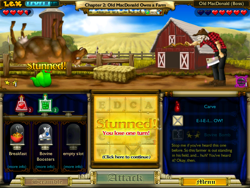 Bookworm Adventures Volume 2 (Windows) screenshot: Old MacDonald