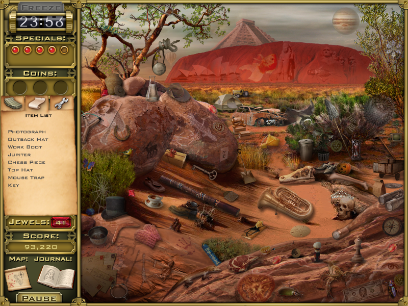 Jewel Quest Mysteries: Trail of the Midnight Heart (Windows) screenshot: Australian landscape