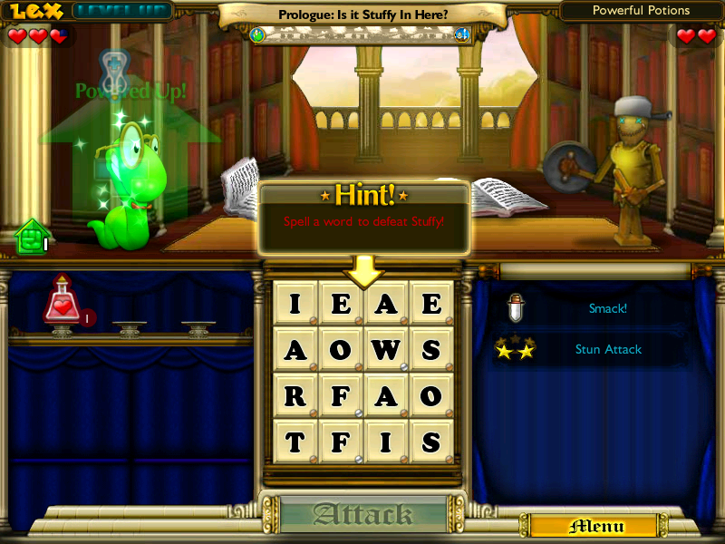 Bookworm Adventures Volume 2 (Windows) screenshot: Power-up potion