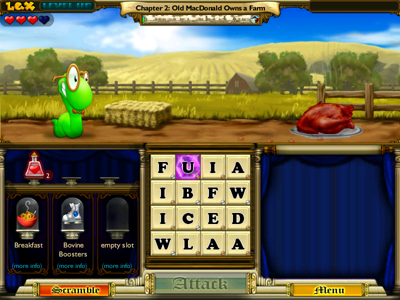 Bookworm Adventures Volume 2 (Windows) screenshot: Roasted chicken