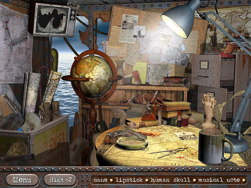 Margrave Manor 2: The Lost Ship (Windows) screenshot: Research room