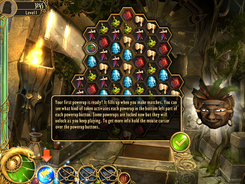 The Lost Inca Prophecy (Windows) screenshot: Hammer power-up