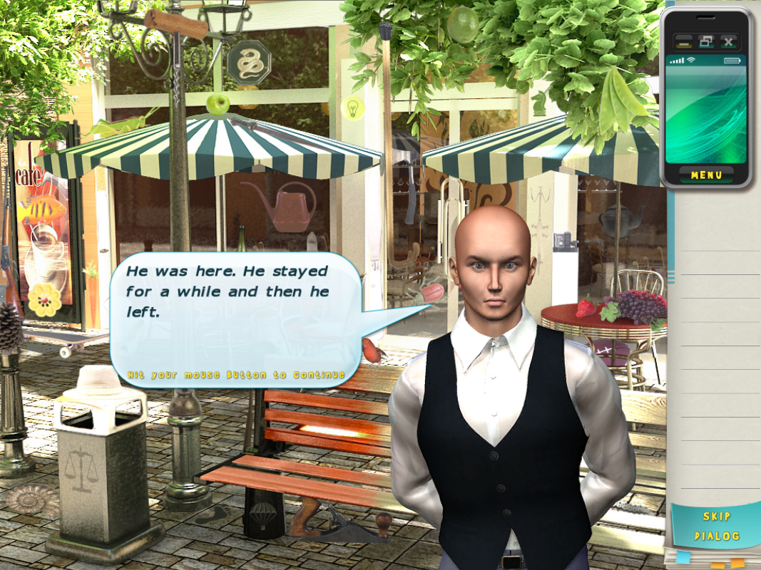Superior Save (Windows) screenshot: Waiter at the café
