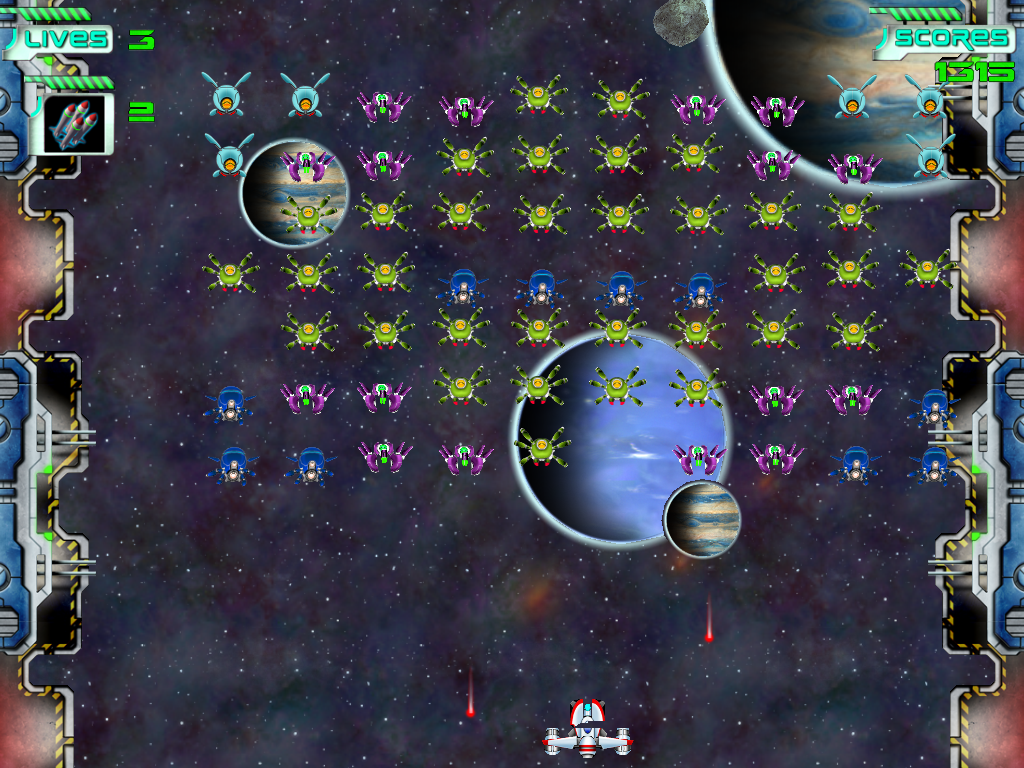 Galaxy Invaders (Windows) screenshot: Level three