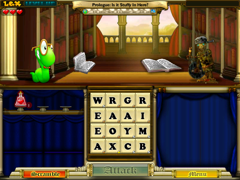Bookworm Adventures Volume 2 (Windows) screenshot: Stuffy defeated.