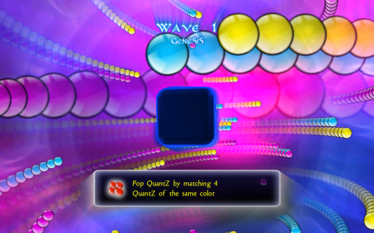 Quantz (Windows) screenshot: Wave 1 - Genesis (Action Mode)