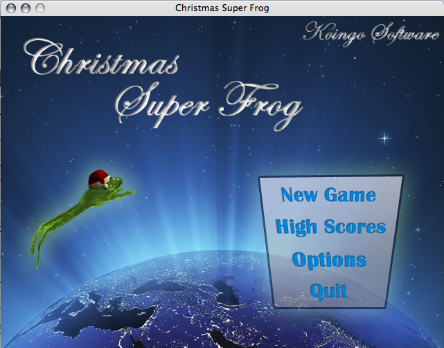 Christmas Super Frog (Macintosh) screenshot: Title Screen