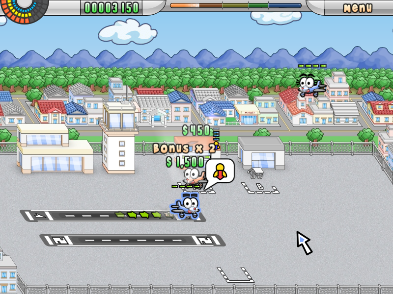Airport Mania: First Flight (Windows) screenshot: A plane is ready to unload.
