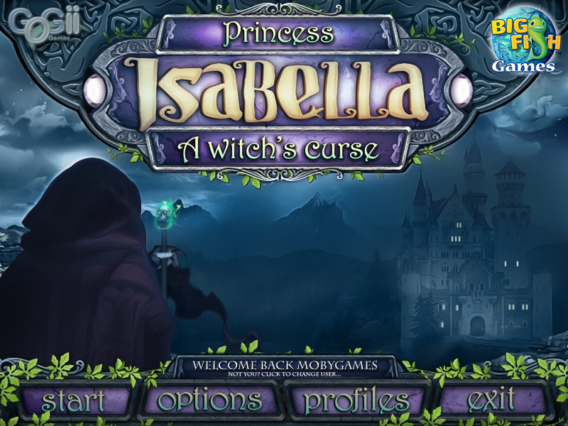 Princess Isabella: A Witch's Curse (Windows) screenshot: Main menu