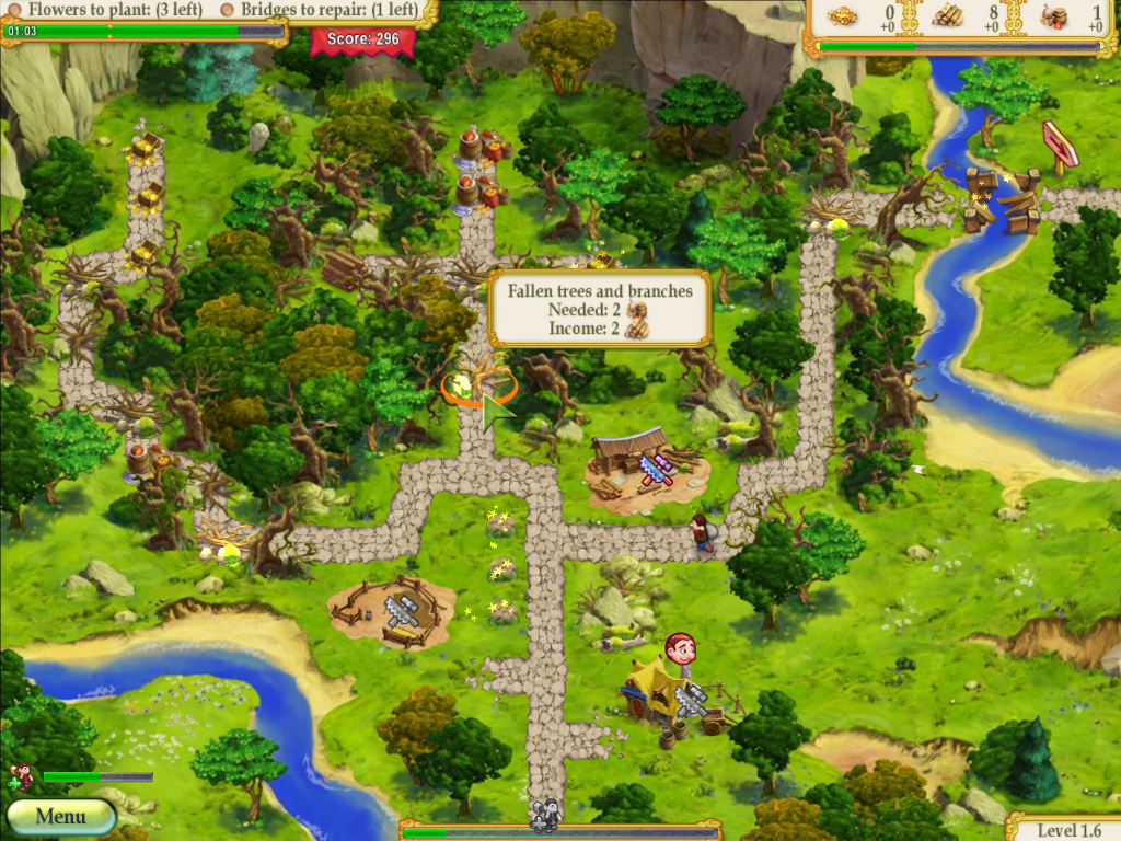 My Kingdom for the Princess (Windows) screenshot: Broken bridge