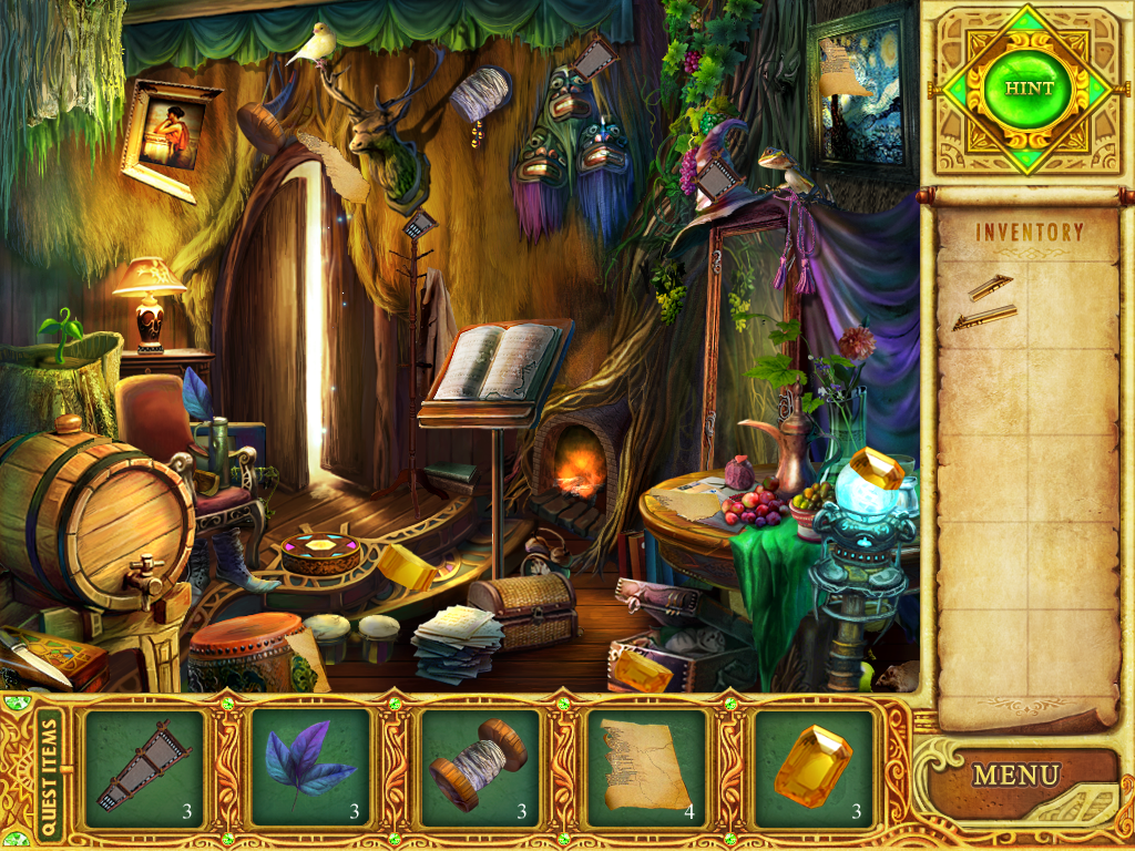 Mystery Age: The Imperial Staff (Windows) screenshot: Inside the treehouse