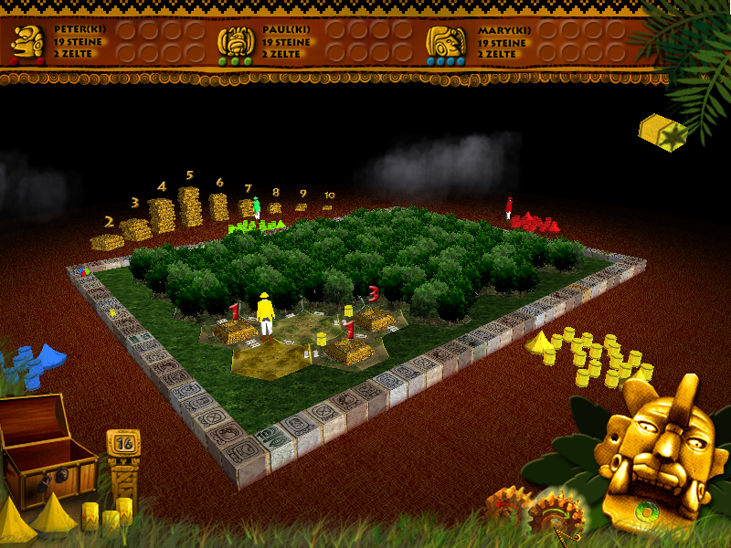Expedition nach Tikal (Windows) screenshot: ... then raise temples and move your guys.