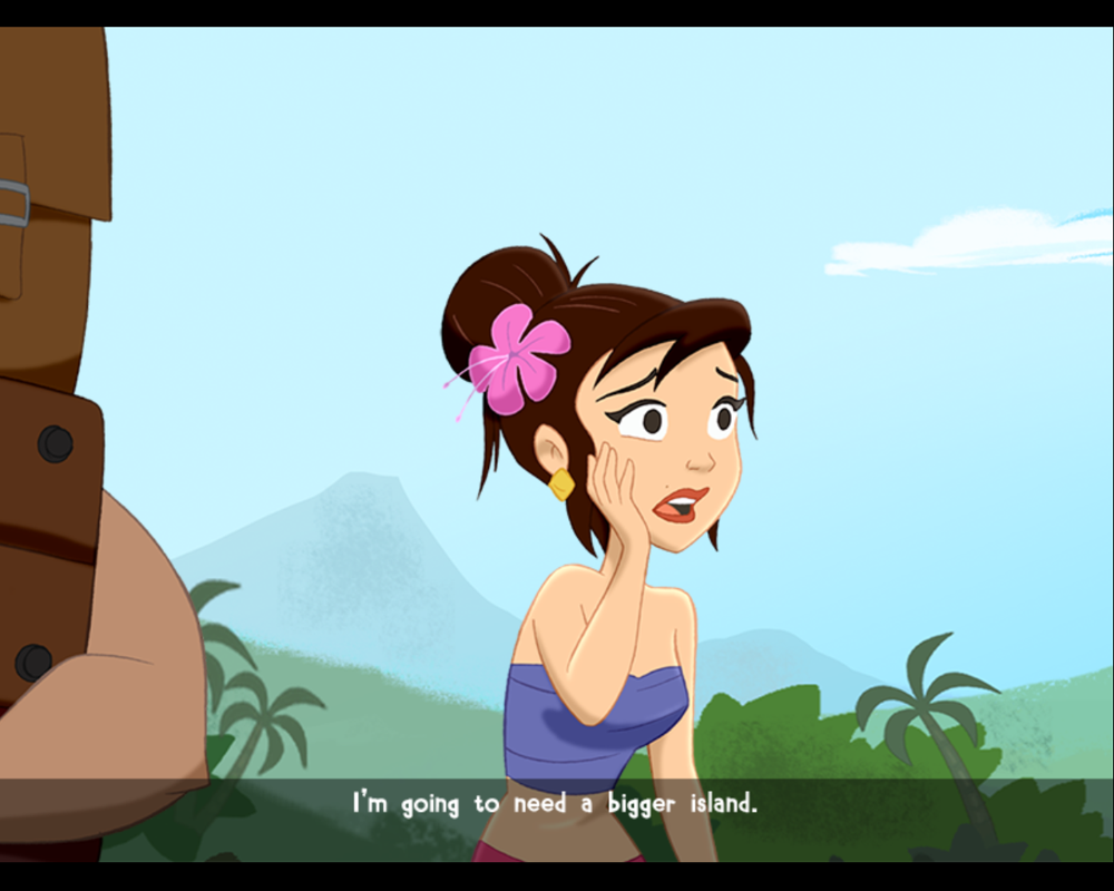 Coconut Queen (Windows) screenshot: Liz in distress