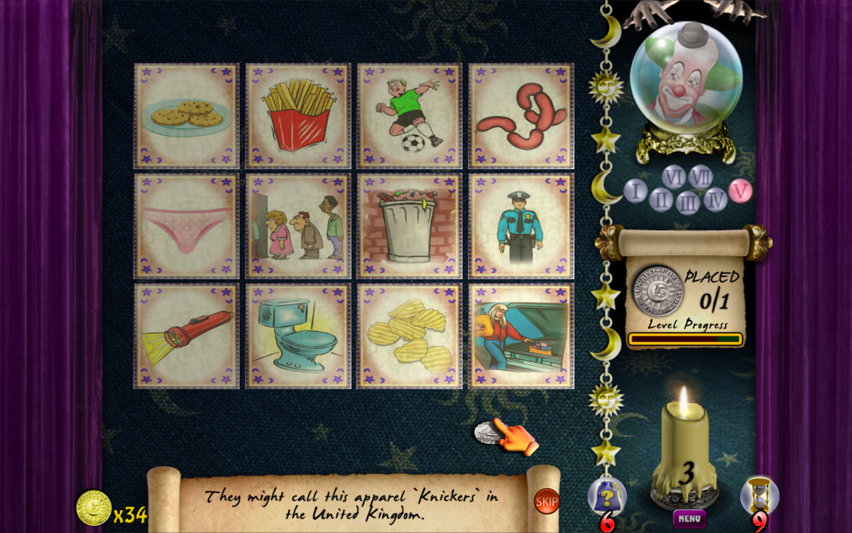 Lost Fortunes (Windows) screenshot: Finding the knickers.