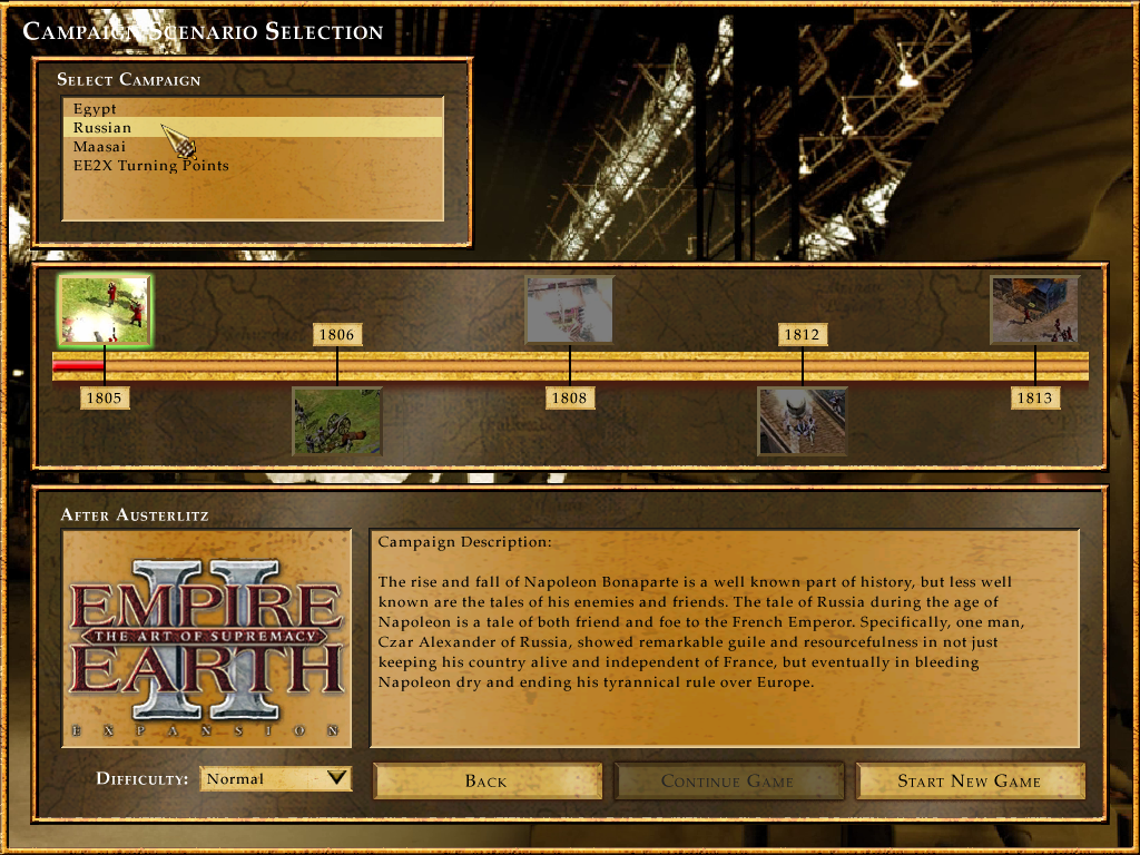 Empire Earth II: The Art of Supremacy (Windows) screenshot: New campaigns