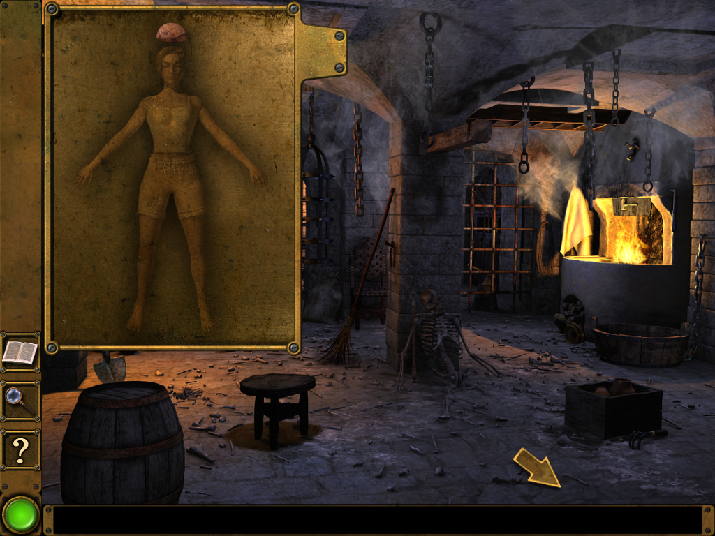Frankenstein: The Dismembered Bride (Windows) screenshot: Tab showing all body parts collected.