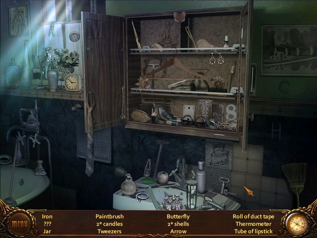 Vampire Saga: Pandora's Box (Windows) screenshot: Bathroom cabinet