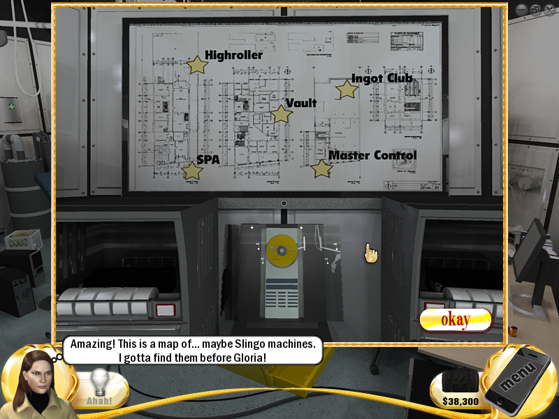 Slingo Mystery: Who's Gold? (Windows) screenshot: Casino map