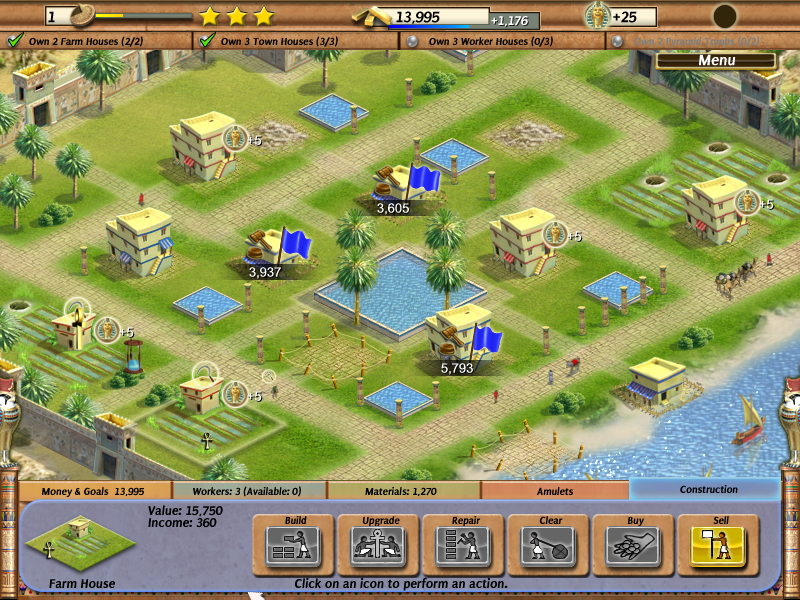 Empire Builder: Ancient Egypt (Windows) screenshot: Farm house