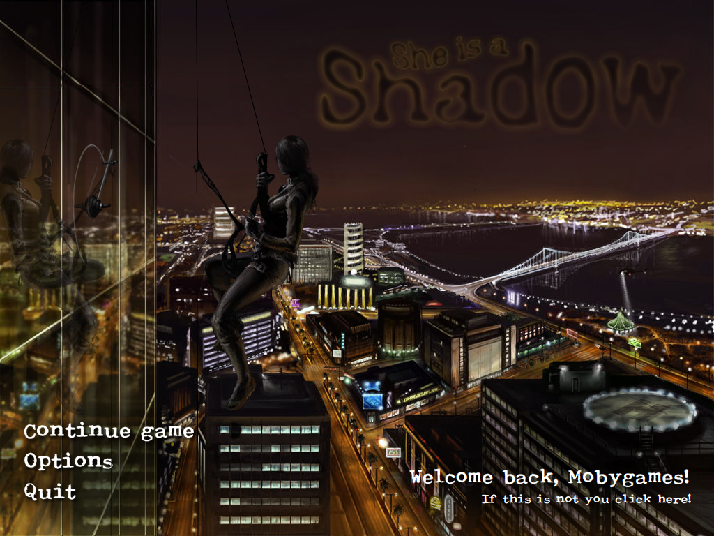 She is a Shadow (Windows) screenshot: Main menu