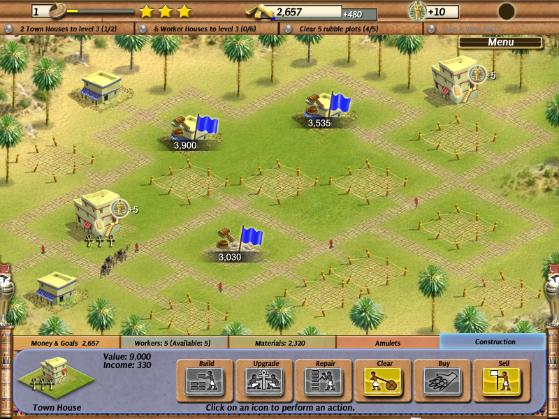 Empire Builder: Ancient Egypt (Windows) screenshot: Town house