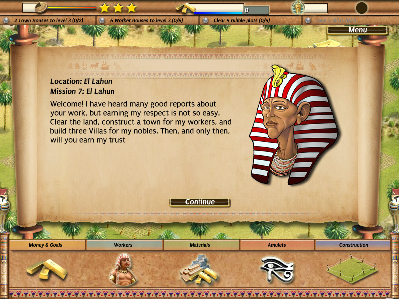 Empire Builder: Ancient Egypt (Windows) screenshot: El Lahun mission