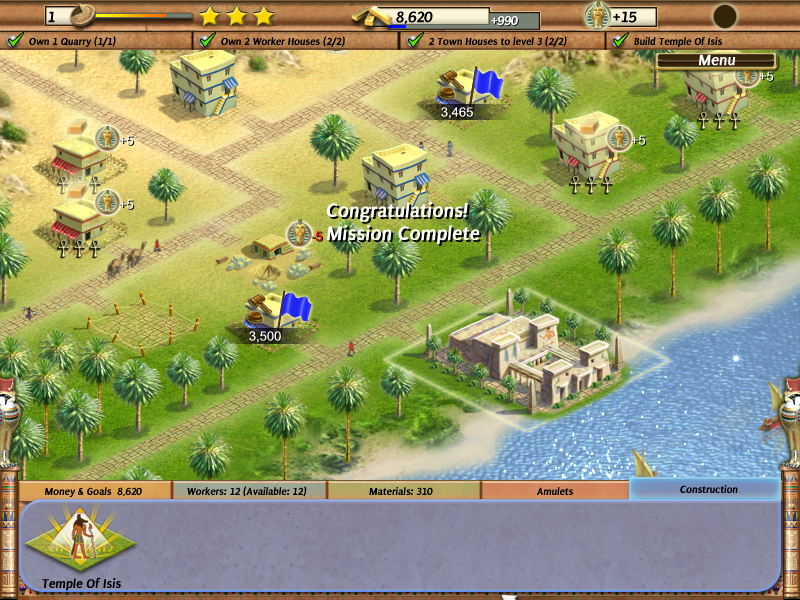 Empire Builder: Ancient Egypt (Windows) screenshot: Temple of Osiris