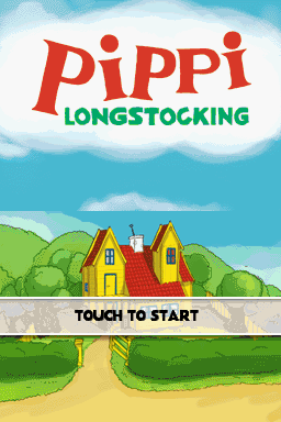 Pippi Långstrump (Nintendo DS) screenshot: Title screen (English)
