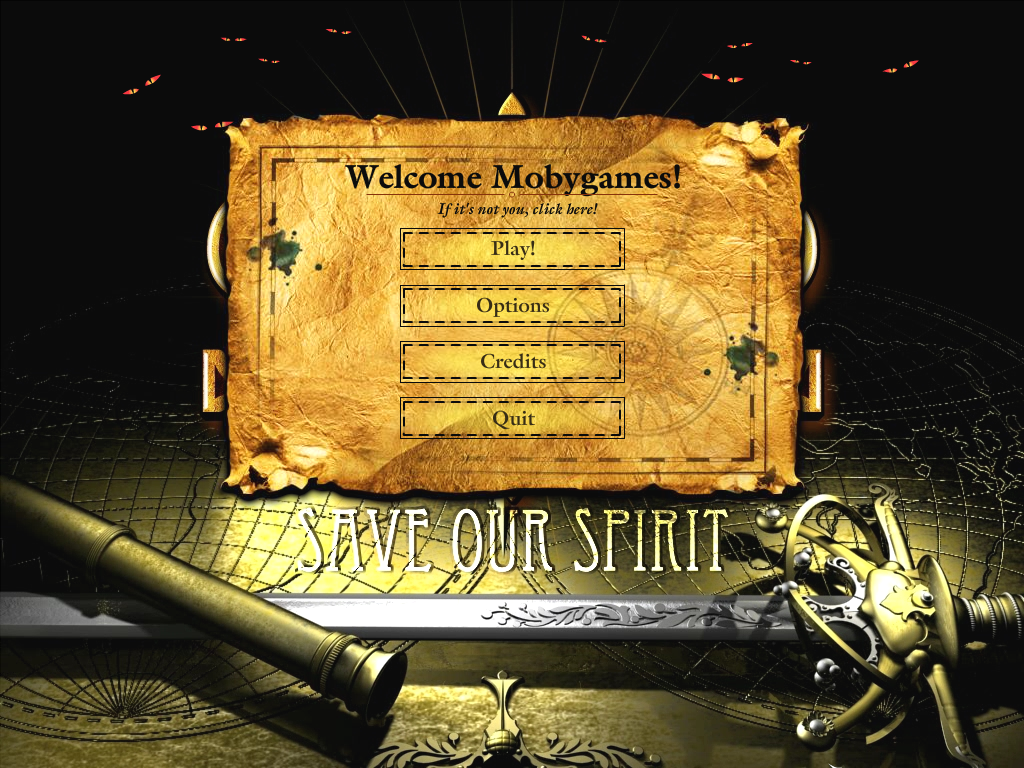 Save Our Spirit (Windows) screenshot: Main menu