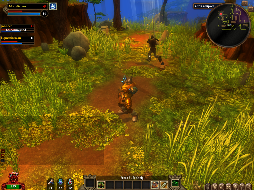 Dungeon Runners (Windows) screenshot: This player has a pet.
