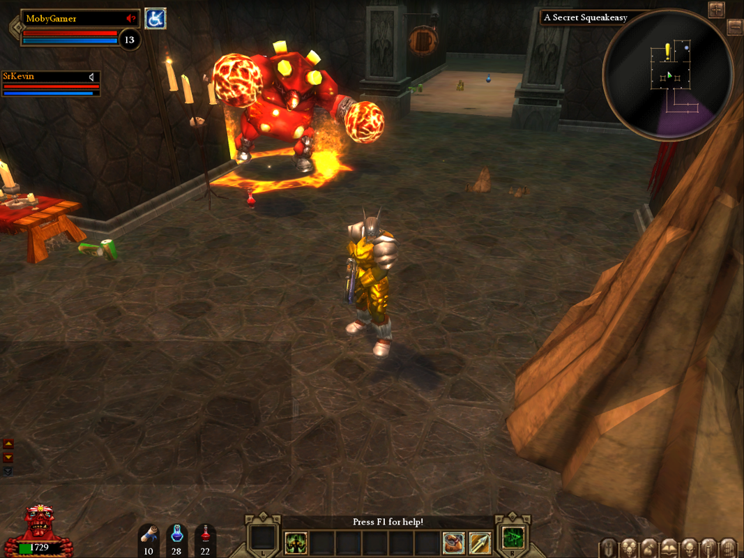 Dungeon Runners (Windows) screenshot: Look behind you!