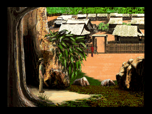 Secret Mission (DOS) screenshot: Thugnot's village