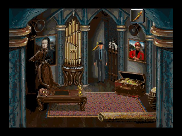 Secret Mission (DOS) screenshot: Secret room in palace