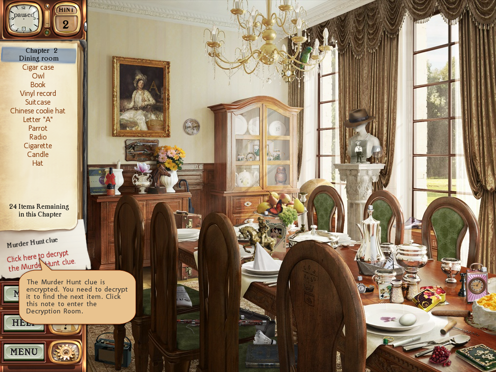 Agatha Christie: Dead Man's Folly (Windows) screenshot: Dining room