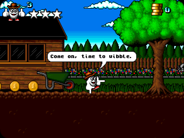 Giddy 3: The Retro Eggsperience (Windows) screenshot: Game start