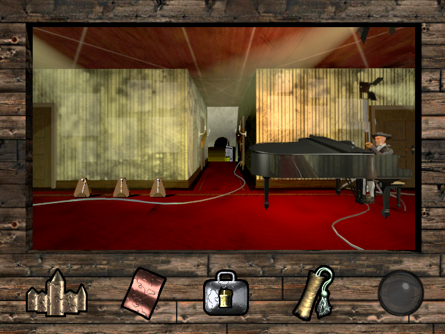 The Mystery at Greveholm 3: The Old Legend (Windows) screenshot: Sound puzzle with metronome