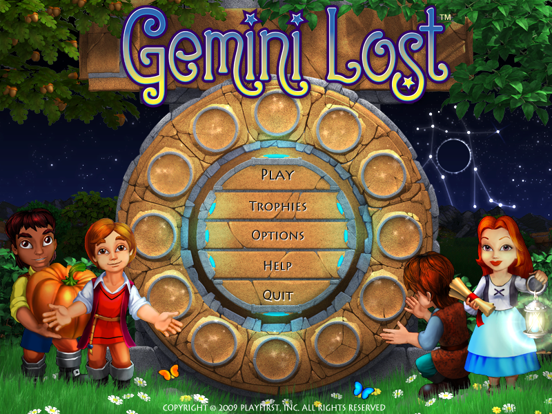Gemini Lost (Windows) screenshot: Main menu