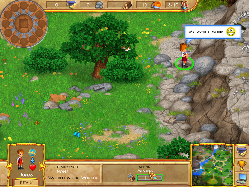 Gemini Lost (Windows) screenshot: Mining for stone slabs.