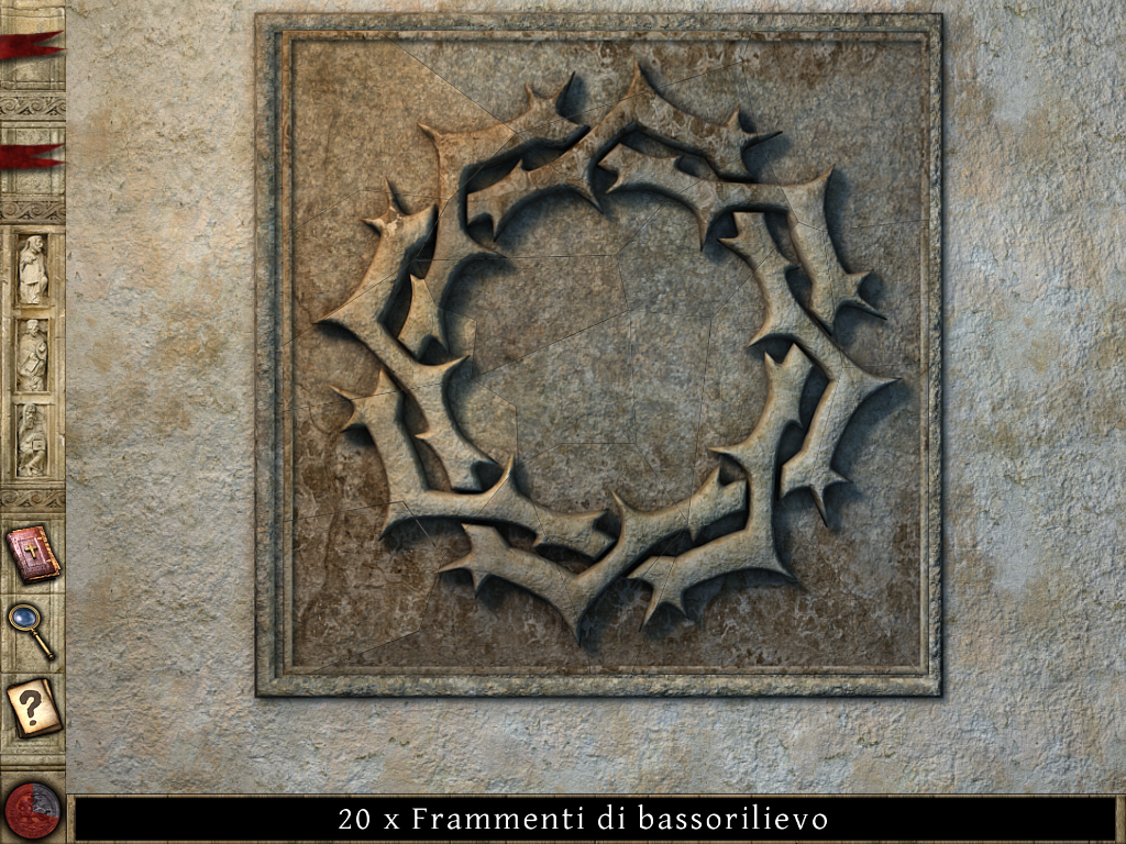 Secrets of the Vatican: The Holy Lance (Windows) screenshot: Crown of thorns stone relief