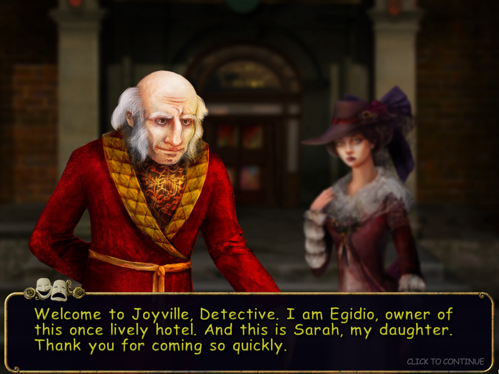 PuppetShow: Mystery of Joyville (Windows) screenshot: Egidio, the hotel owner