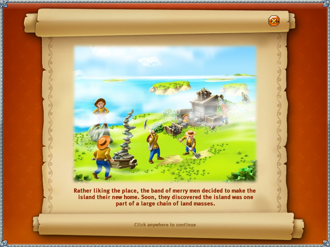 Island Realms (Windows) screenshot: Toiling away.
