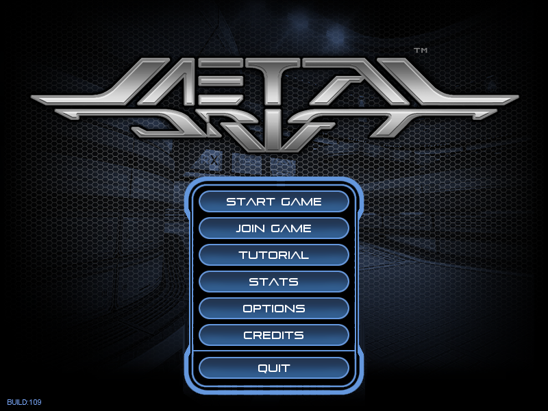 Metal Drift (Windows) screenshot: Main menu