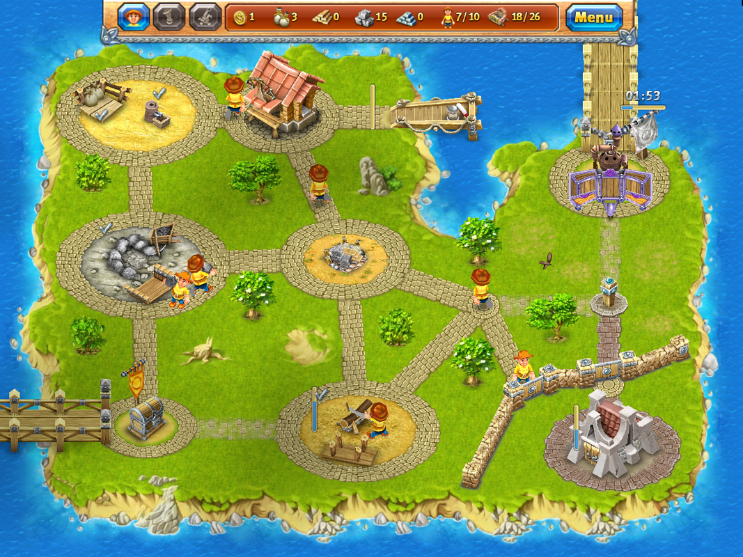 Island Realms (Windows) screenshot: Wall against the enemies.