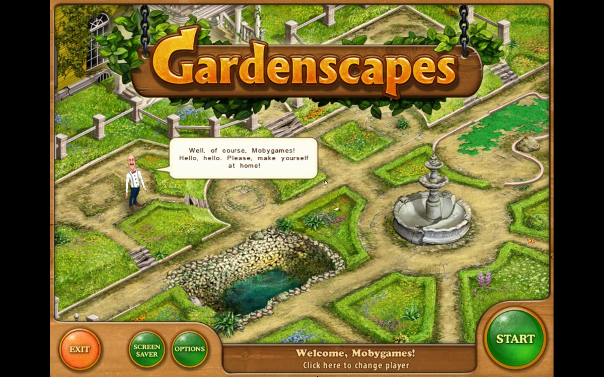 Gardenscapes (Windows) screenshot: Main menu