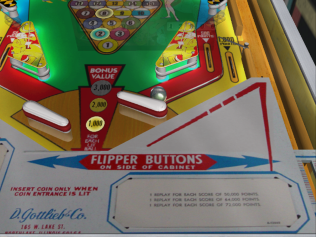 Pinball Hall of Fame: The Gottlieb Collection (PlayStation 2) screenshot: Big Shot - bottom