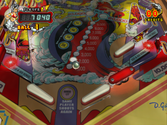 Pinball Hall of Fame: The Gottlieb Collection (PlayStation 2) screenshot: Genie - bottom