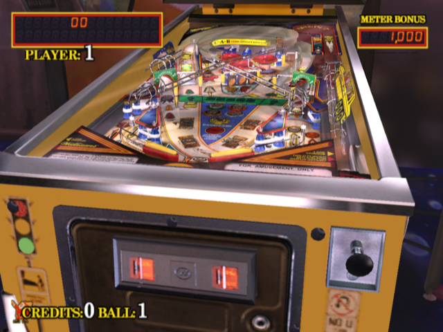 Pinball Hall of Fame: The Williams Collection (PlayStation 2) screenshot: Taxi table