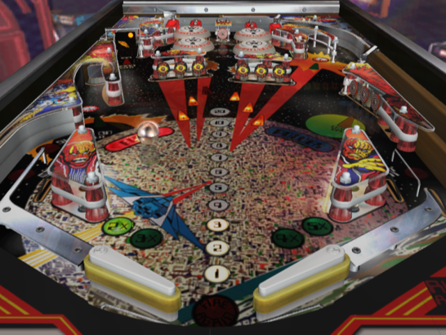 Pinball Hall of Fame: The Williams Collection (PlayStation 2) screenshot: Firepower - bottom view