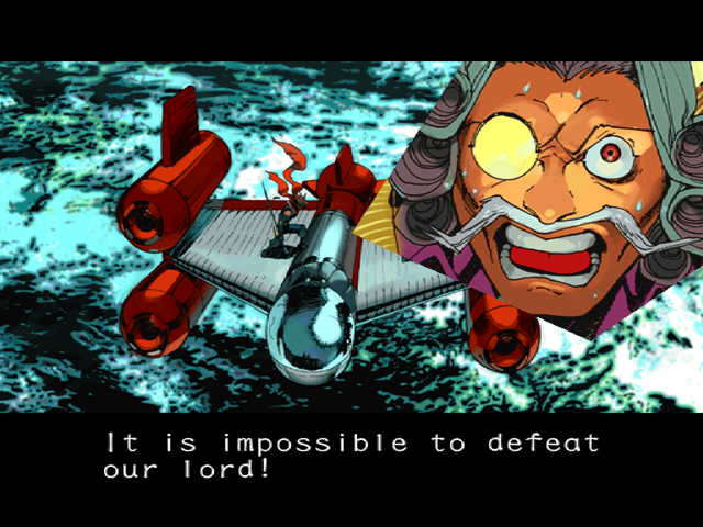 Strider 2 (PlayStation) screenshot: "It is impossible to defeat our Lord!"