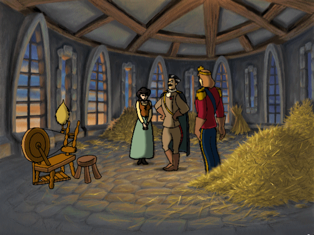 Rumpelstiltskin's Labyrinth of the Lost (Windows) screenshot: Room with spinning wheel
